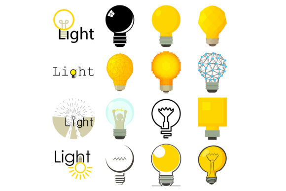 Download Light Lamp Icons Set, Cartoon Style - Premium Resources